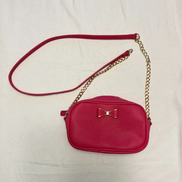 Handbags - Hot Pink Crossbody Purse By LD 8” x 5 ½” x 2 ½”